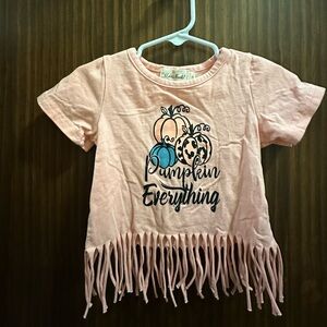 Pumpkin Everything Orange Fringe Tee